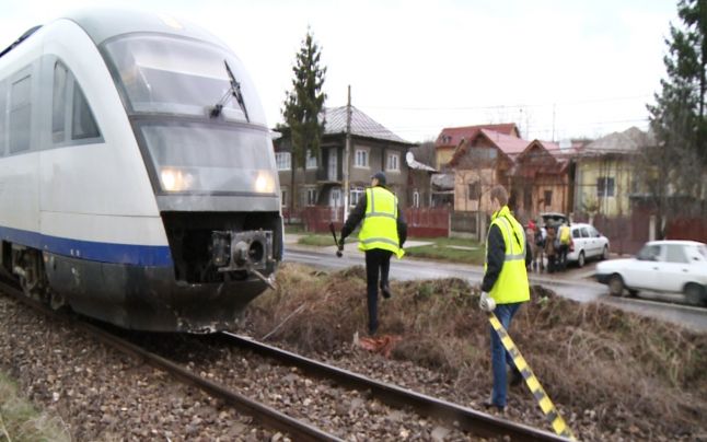 Traficul feroviar a fost întrerupt pe perioada efectuării cercetărilor la locul accidentului (Foto: adevarul.ro)